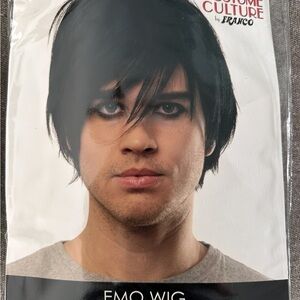 Black Emo Wig for Men